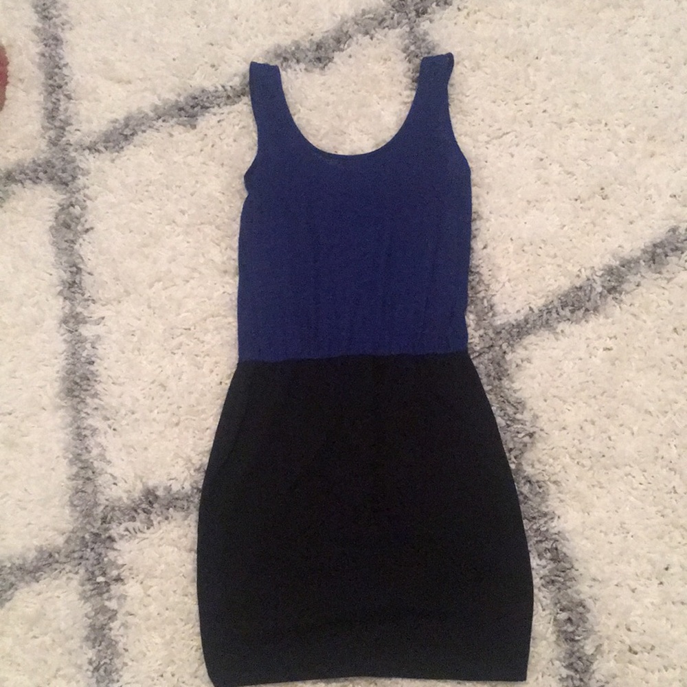 Blue and black party dress